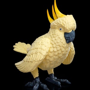 Poseable 3D Printed Cockatoo – Articulated Parrot Figure with Realistic Wings | Perfect Gift for Bird Lovers and Cockatoo Lovers!