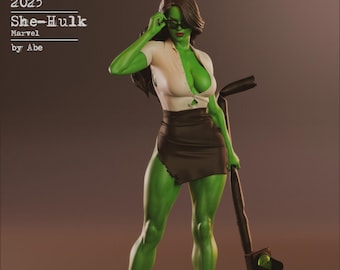 She-Hulk / Invencible / Fanart de Abe3D / Escala 1/6 / Estatua impresa en 3D de 16k