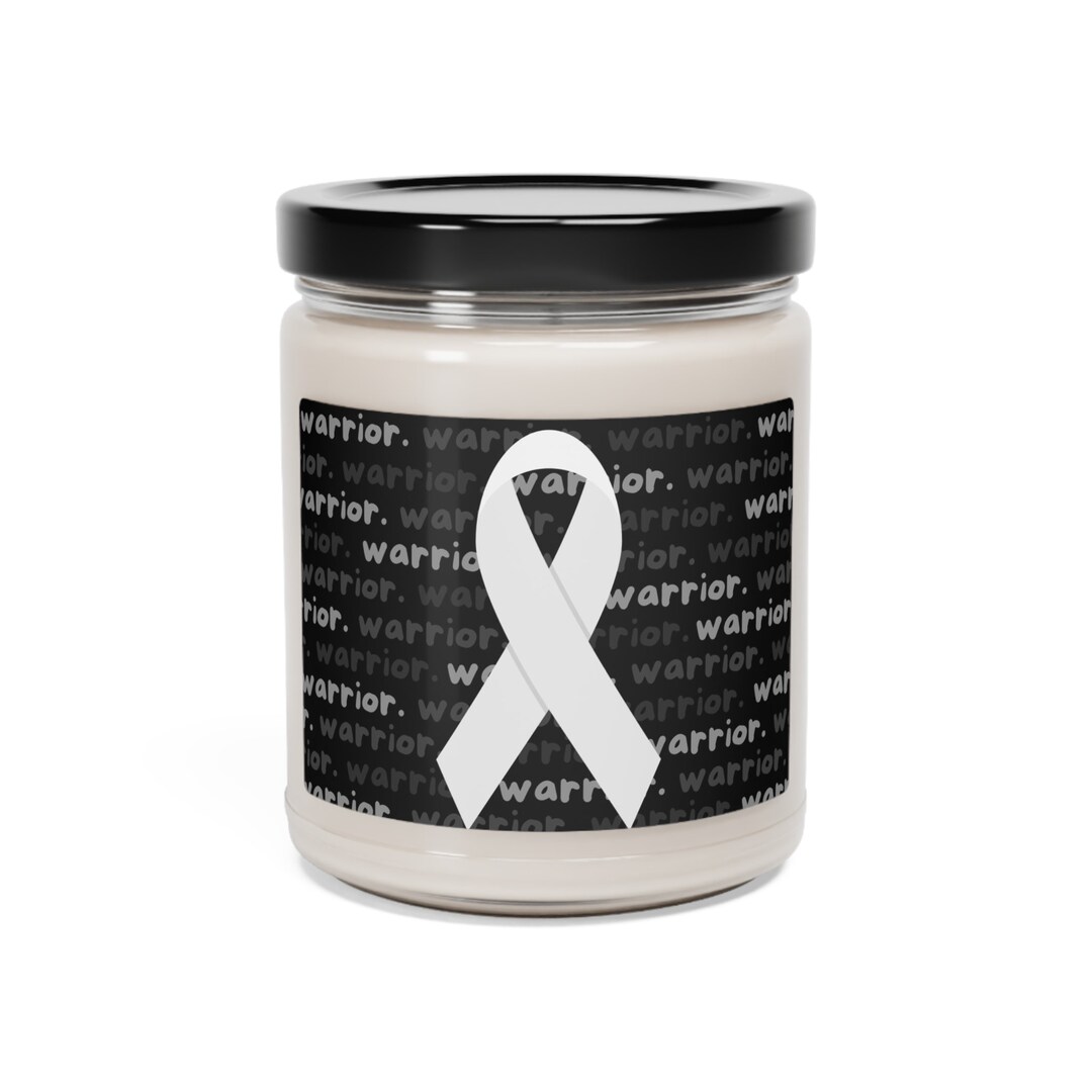 Lung Cancer Ribbon Warrior Scented Soy Candle, 9oz Etsy