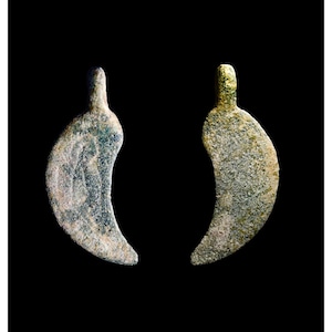 Ancient Greek Hellenistic CRESCENT Pendant Wearable Antiquity Jewelry Antiquity Artifact Artefact Genuine Authentic Real Vintage Old