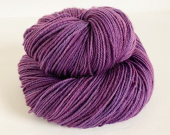 Sock Yarn, Fingering Weight - Amethyst Purple - Superwash Merino Wool, Hand Dyed Knitting Yarn, Indie Dyed Crochet Yarn