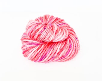 Hand Dyed Bulky Yarn - Odd Lot Pink - Indie Dyed Chunky Knitting Yarn, Hand Painted Crochet Yarn, Hand Painted Yarn, Pink Yarn