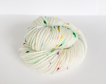 Rainbow Splash - Hand Dyed Yarn, Bulky Weight Merino Superwash Yarn, Knitting Yarn, Crochet Yarn for Hats, Scarves and Sweaters