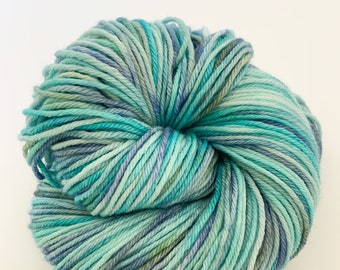 DK Weight Hand Dyed Yarn - Sea Nymph - Knitting Yarn, Crochet Yarn, Indie Dyed Merino Wool Yarn