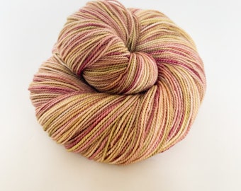 High Twist Sock Hand Dyed Yarn - Summer's End -  Sock Weight Knitting Yarn, Crochet Yarn, Indie Dyed Merino Wool Yarn
