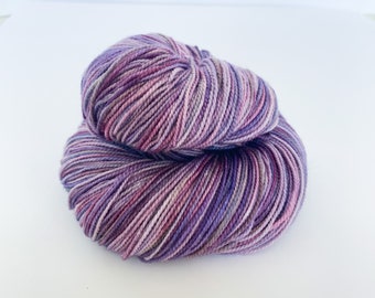 High Twist Sock Hand Dyed Yarn - Blackberry Bramble -  Sock Weight Knitting Yarn, Crochet Yarn, Indie Dyed Merino Wool Yarn