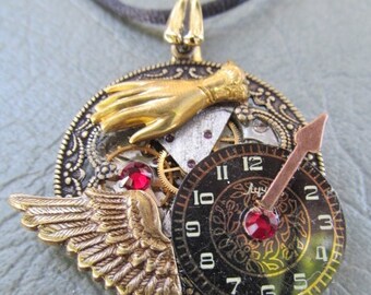 Vintage Watch parts necklace