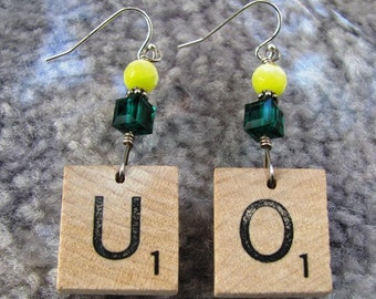 Boucles d'oreilles - UO de Scrabble