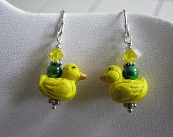 Clay Duck Earrings