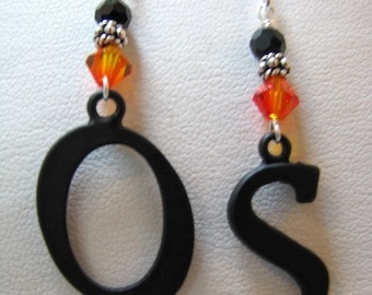 Black and Orange"OS"  Earrings