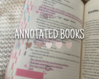 Annotated Books | Gift for Book Lovers | Bookish Gift | Personalised Books | Booktok Books