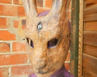 Hare Mask Rabbit bunny Venetian Paper mache costume Halloween carnival animal