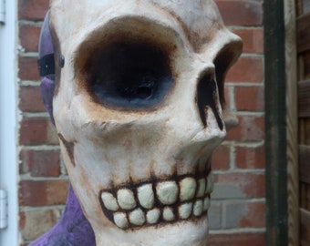The Yorick Large Skull Mask Paper Mache Halloween Carnival Venetian Goth Gothic Horror Costume