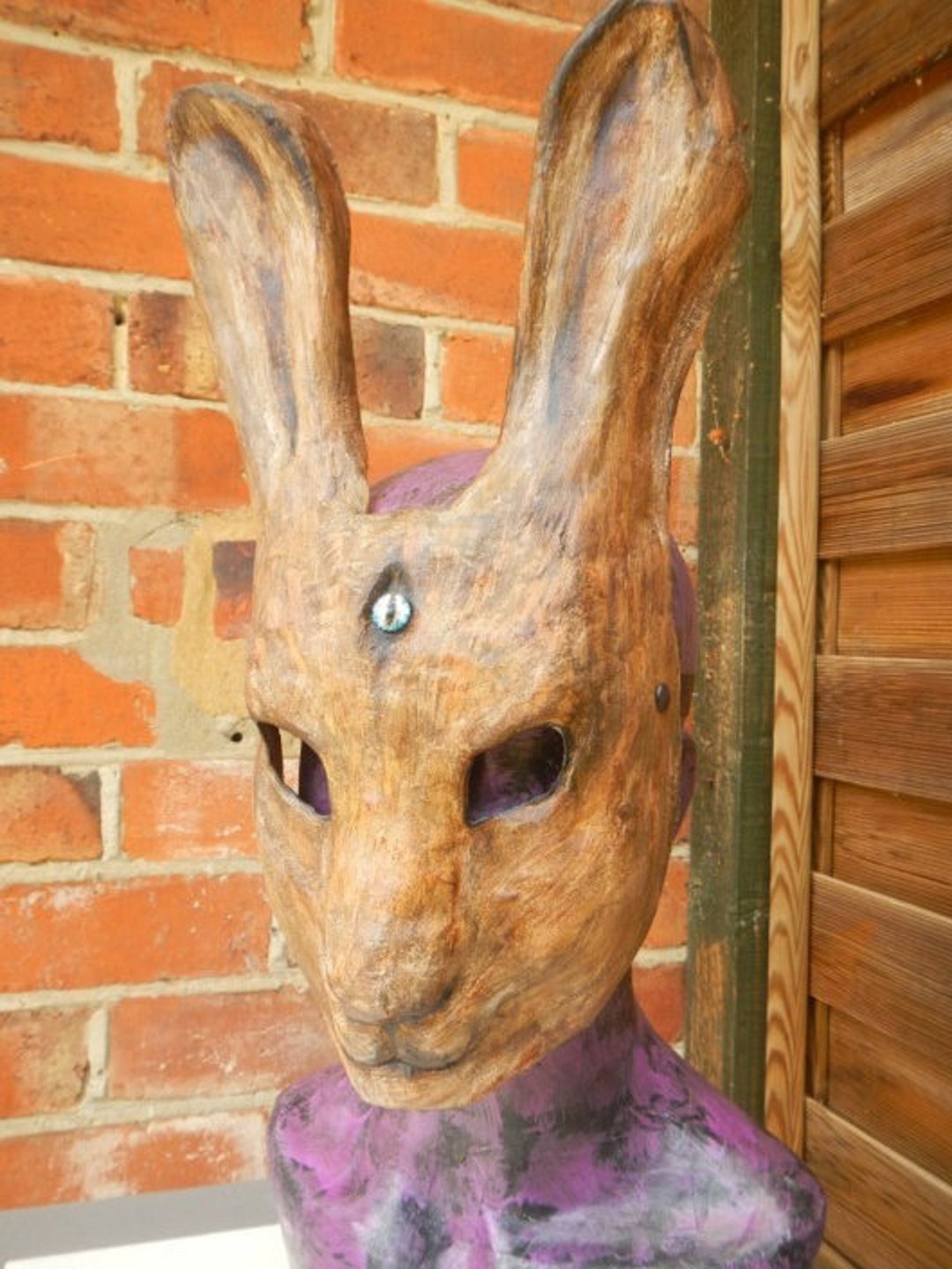 Hare Mask Rabbit Bunny Venetian Paper Mache Costume Halloween Carnival ...