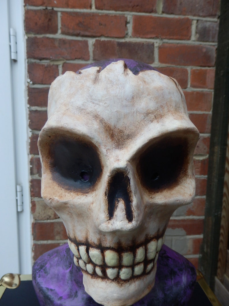 The Yorick Large Skull Mask Paper Mache Halloween Carnival Venetian Goth Gothic Horror Costume image 5