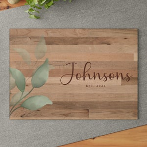 Personalized Glass Cutting Board, Kitchen Decor, Wedding and Anniversary Gift, Closing and Housewarming Gift, Christmas Gift, Mother&#39;s Day