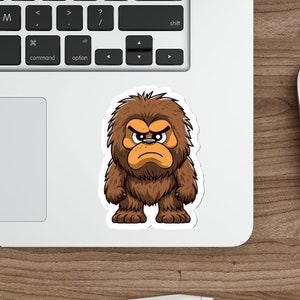 Bigfoot Chibi style Die-Cut Stickers, Sasquatch gift, Big Foot sticker, Laptop Sticker, Water bottle Sticker, Water-resistant sticker