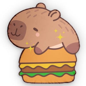 Capybara and Cheeseburger Custom Shaped Pillows, Chase Your Dreams Capybara Pillow, Silly Pillow, Meme Pillow, Gen Z gift, Gift for Teen