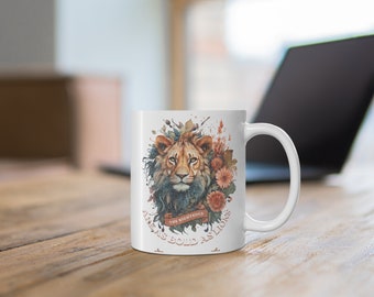 Bold as lions, Christian Mug, 11oz, Bible Verse Mug, Faith Mug, Scripture Coffee Mug, Jesus Gift, Bible Gift, Gift for Christian