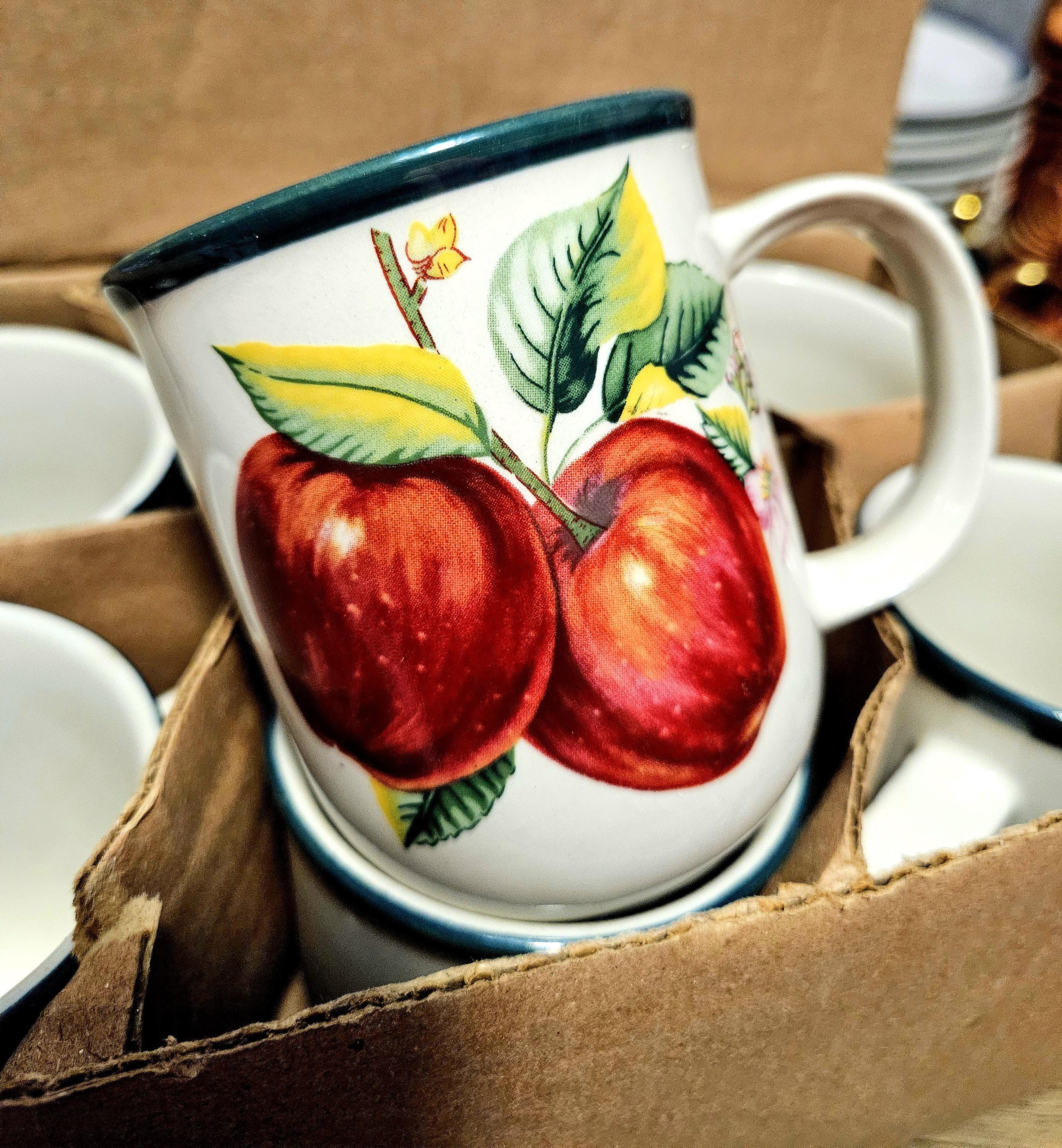 Vintage Country Apple Mug - Etsy Canada Vintage Country Apple Mug - Etsy Canada