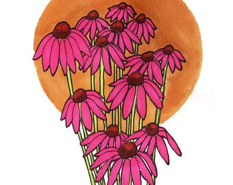 Coneflowers Print