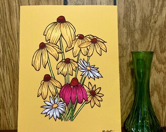 Bouquet di fiori selvatici Stampa