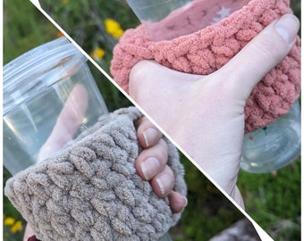 Coffee cup cozy with handle, color options