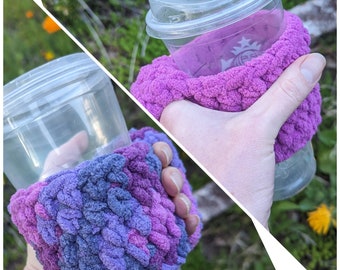 Coffee cup cozy with handle, color options