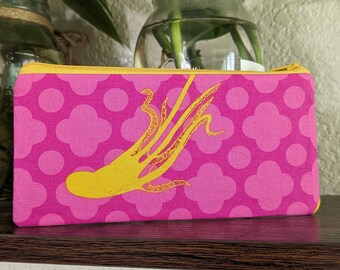 Mendocino Octopus long Zipper Pouch