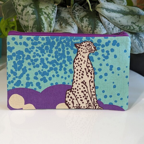 Snow Leopard Large Zipper Pouch