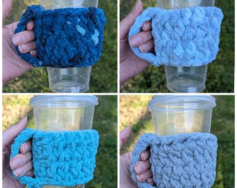 Coffee cup cozy with handle, color options