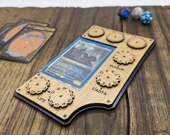 Command Zone Tray for Magic the Gathering - Magnetic Wooden MTG