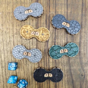 Contador de vida, heridas y puntos de vida magnético universal de madera: rastreador para juegos de rol, juegos de cartas y juegos de mesa: MTG, DnD, Lorcana, Pathfinder