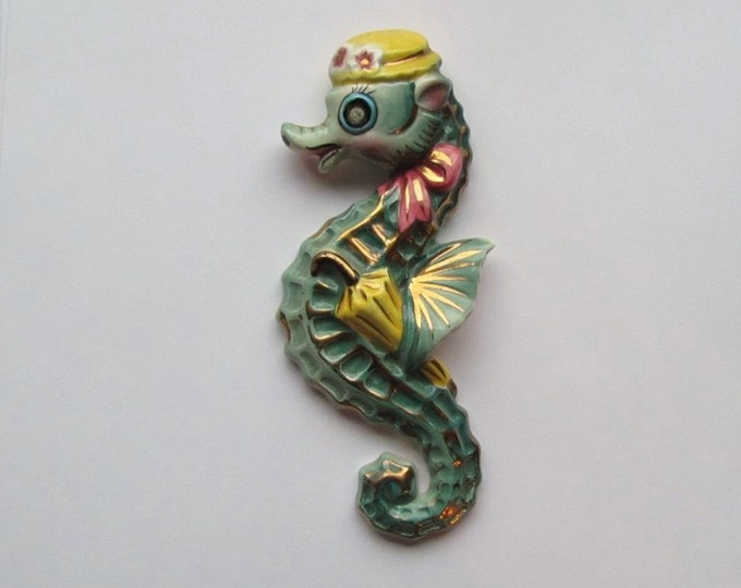1950s PY Seahorse Bathroom Wall Decor Etsy