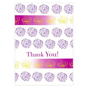 Carte de remerciement fleur mauve