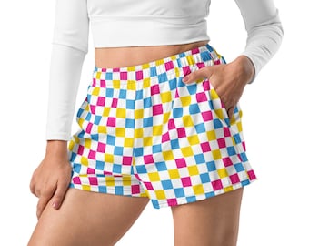 Pansexual Pride Festival Shorts XS-3X | LGTBQ+ Rainbow Love is Love Gay Queer Subtile Pride Parade Festival Flagge Say Gay Plus Size