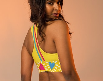 Pansexual Pride Sports Bra XS-3X | LGTBQ+ Gay Queer Subtle Pride Parade Festival Flag Say Gay Transgender Plus Size Love is Love
