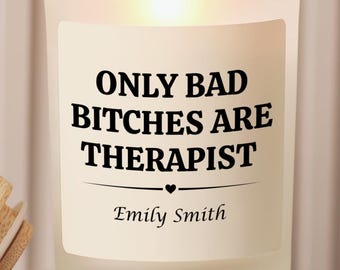 Personalized Therapist Gift Candle, Custom Counselor Gift, Mental Health Professional Gift, Psychology Graduation Gift