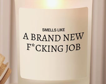 New Job Gift Candle, Funny Coworker Gift, Promotion Gift, Personalized Goodbye Gift for Coworker, New Hire Congratulations Candle