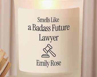 Custom Law Student Gift Funny Lawyer Candle Funny Unique Present Handmade Funny Law School Graduate Congrats personalized gift For Student