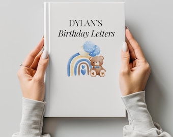 Personalized Baby Birthday Keepsake Journal, Letters to Kids, Memory Book
