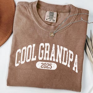 Custom Grandpa Comfort Colors Shirt Cool Grandpa Shirt Retro Grandpa Est Shirt Grandpa Pregnancy Announcement Grandpa Birthday Gift Granddad