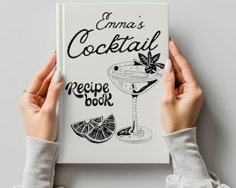 Gepersonaliseerde cocktailreceptenboek, aangepast barmandagboek