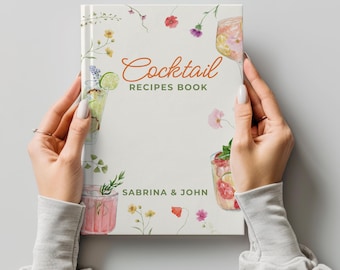 Libro de recetas de cócteles personalizado, diario de barman personalizado