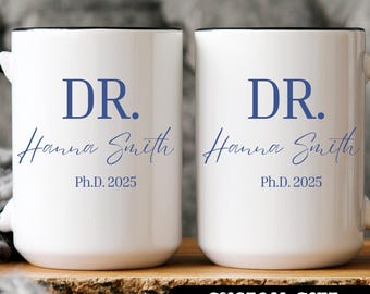 Caneca personalizada para formatura de doutorado: presente de doutorado personalizado para novos médicos