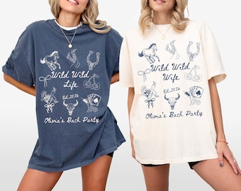 Wild Wild Wife Bachelorette Comfort Colors Shirt, Western Cowgirl Party