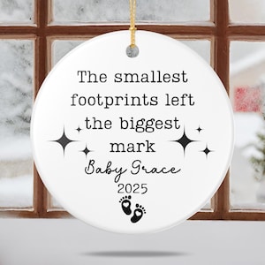 Custom Baby Memorial Ornament, Personalized Miscarriage Gift, Stillborn Keepsake, Infant Loss Tribute, Sympathy Ornament for Baby in Heaven