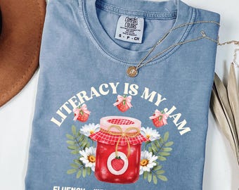 Literacy Is My Jam T-Shirt, Teacher Reading Specialist Gift