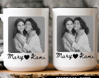Personalized Photo Mug, Custom Friend Gift