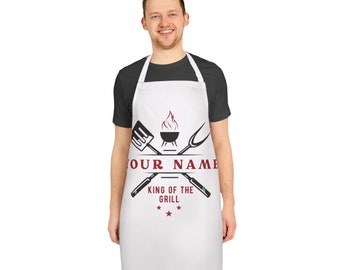 fathers day Apron, personalized apron, custom apron, stepdad gift, grill lover custom gift, birthday gift for dad, men aprons